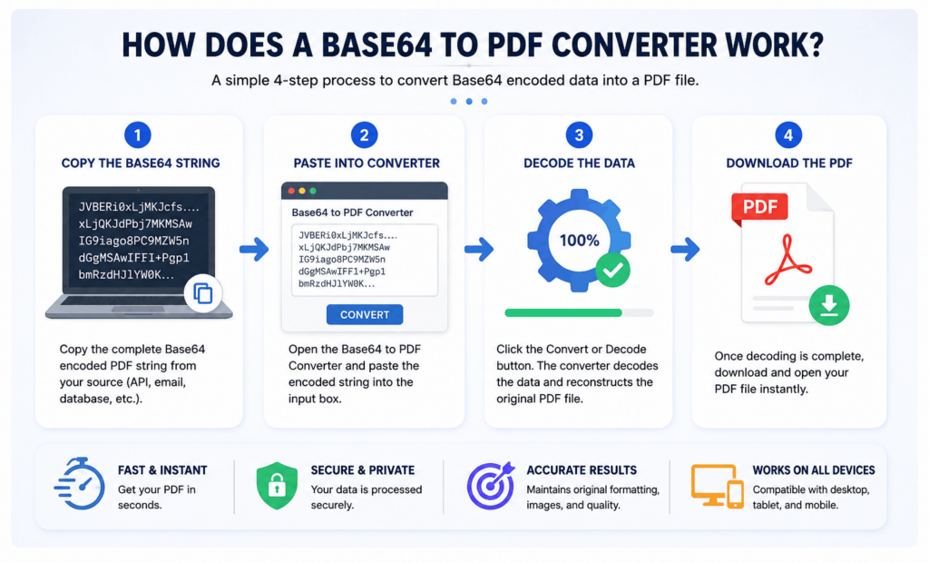 Step-by-step PDF decoding workflow