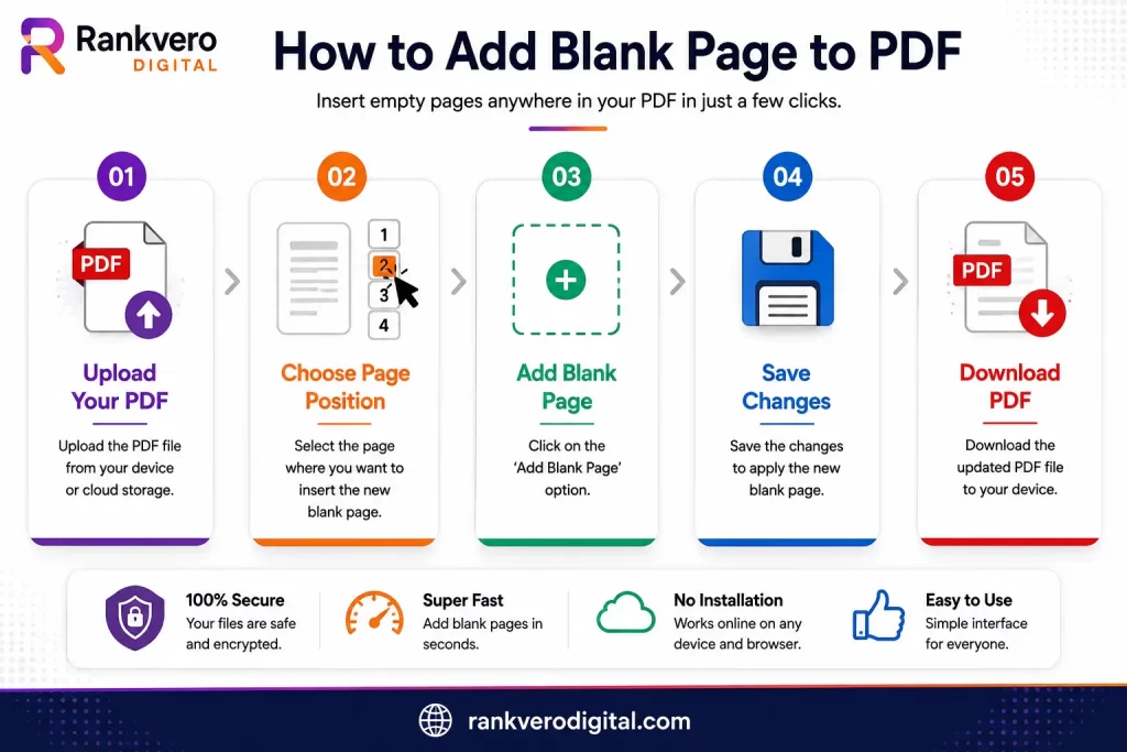 How to Add Blank Page to PDF step by step